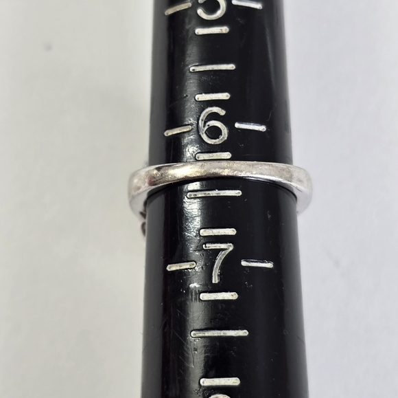 Sterling Silver 925 Iridescent Opal and Garnet Gemstone Ring - Picture 2 of 9